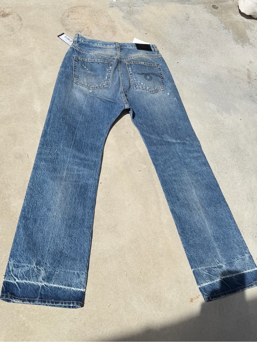 R13 Women’s Boyfriend Jeans in Faded Blue Denim - Picture 7 of 8